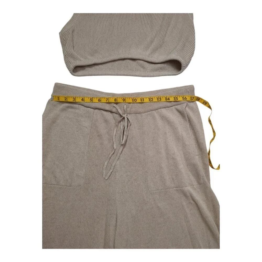 Free People Women's Jumpsuit and top Tan Color Size XL  Two Pieces